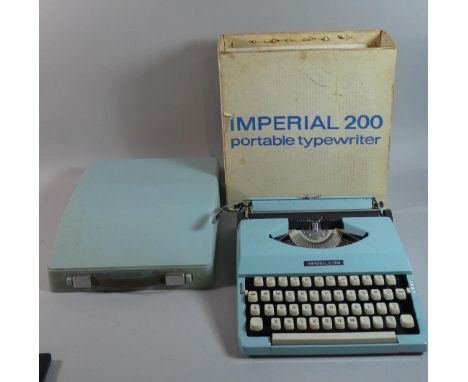 A Vintage Manual Imperial 200 Typewriter with Original Card Board Box 