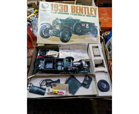 An Airfix 1930 Bently model kit, 1/12 scale.  