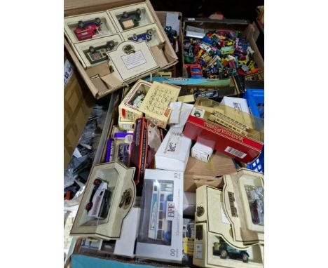 Various die cast model vehicles including Corgi busses, The Ribble collection, Lledo, Corgi Blackpool tram.  