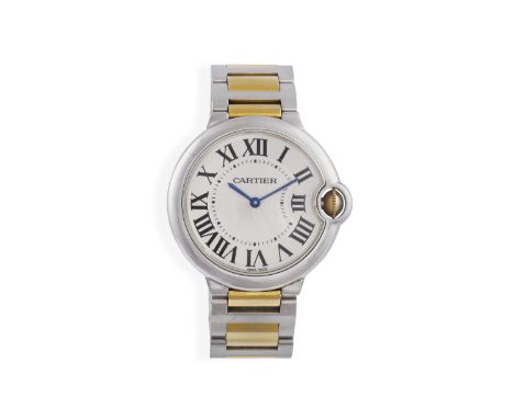 A STAINLESS STEEL AND GOLD 'BALLON BLEU' BRACELET WATCH, BY CARTIER, CIRCA 2009 8-jewel Cal. 690 quartz movement, guilloché e