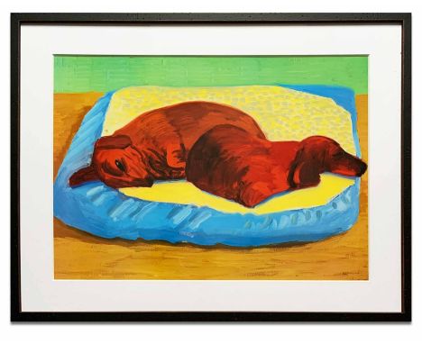 DAVID HOCKNEY 'Stanley &amp; Boodge II', lithograph, produced in 1995, on wove paper, published by 1853 Gallery, 81cm x 62cm,