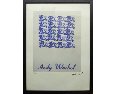 ANDY WARHOL 'Cows multiple', lithograph from Leo Castelli gallery, stamped on reverse edited by G Israel on Arches paper, num