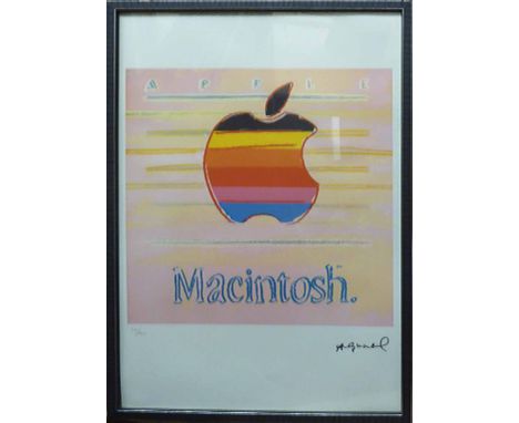 ANDY WARHOL 'Apple Macintosh', lithograph from Leo Castelli gallery, stamped on reverse edited by G Israel on Arches paper, n