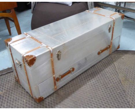 AVIATORS STYLE TRUNK, with lift up lid, 120cm W.