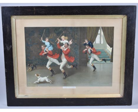 A Framed Victorian Print After C T Garland, "An Exciting Finish", 48x34cm 