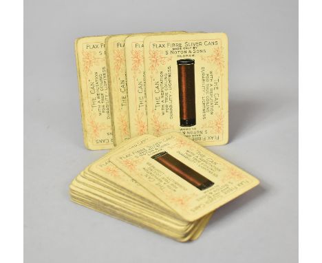 A Collection of Fifty-six Advertising Playing Cards for Flax Fibre Sliver Cans 