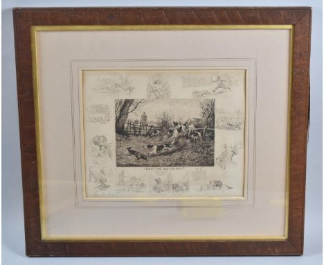 A Framed Frank Paton Monochrome Sporting Print, "Every Dog Has his Day", 25x20cm 
