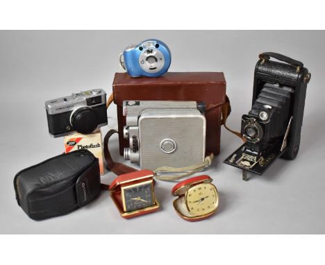 A Collection of Various Vintage Cameras, Clockwork Movie Camera etc 