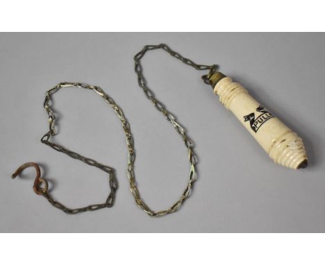 A Vintage Ceramic WC Handle, 'Pull', 12.5cm high 