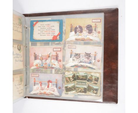 An album of postcards from 1906, topographical - North and South Devon, Wimbledon, Letchworth, Bedford, Lincoln, Winchester, 