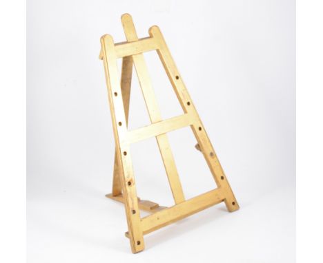 A gilt gesso tabletop easel, labelled Ina, Countess Ferrers, 50cm.