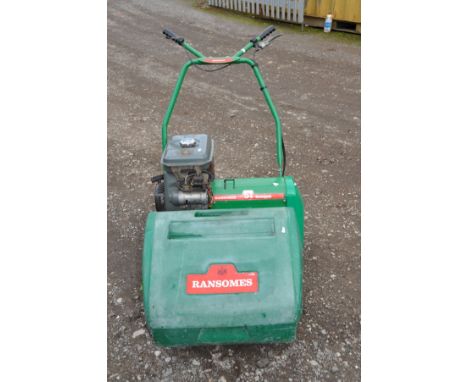 A VINTAGE RANSOMES 51 MARQUIS PETROL CYLINDER MOWER with a MAG GH120 3.7hp motor ( engine pulls freely but hasn't been starte