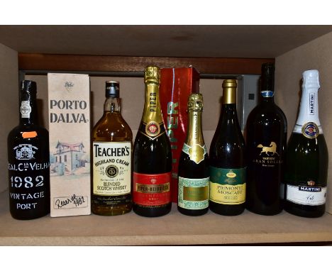 ALCOHOL, a collection of Real Companhia Velha Vintage Port, Dalva Porto da Silva Reserve (opened ¾ full) TEACHER'S Highland C