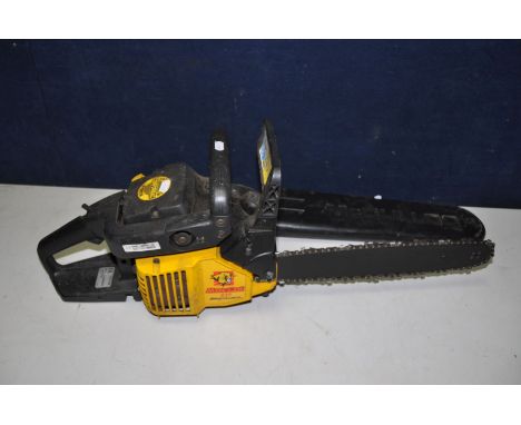 A McCULLOCH MacCAT 839 PETROL CHAINSAW in need of attention (engine pulls freely but not been started)