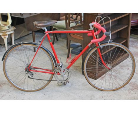 A Freddie Grubb vintage racing bicycle circa 1960s, 531 Reynolds tubing, Primo Giro Di Sicilia bars, Brooks B5N racing saddle