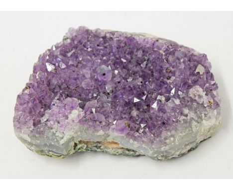 A Brazilian amethyst geoloigcal sample, length 17cm.