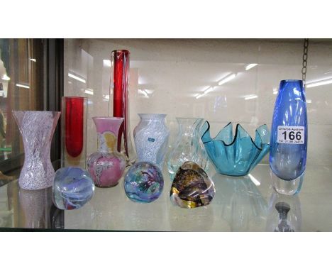 Collection of Caithness vases &amp; paperweights