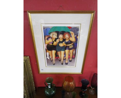 L/E signed print - Disco ladies by Beryl Cook - Signed in pencil