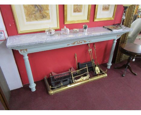 Marble top wall mounted console table -&nbsp;Dimensions H=92cm W=207cm D=36cm