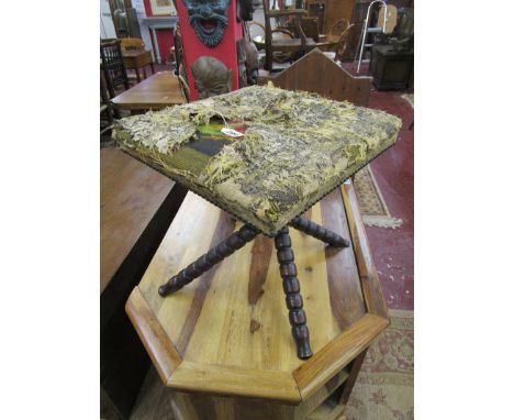 Antique cross over bobbin stool