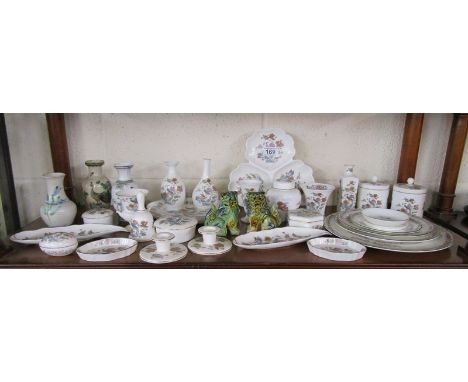 Shelf of mostly Wedgwood - Kutani Crane pattern &amp; other ceramics