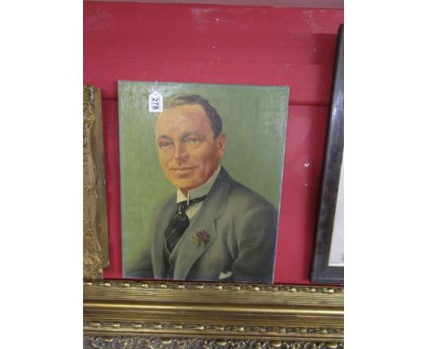 Oil on canvas - Gentleman portrait signed G Willot