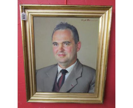 Oil on canvas - Portrait of Doctor Rene Rance signed Alfred Thesonnier (1898 - 1973)