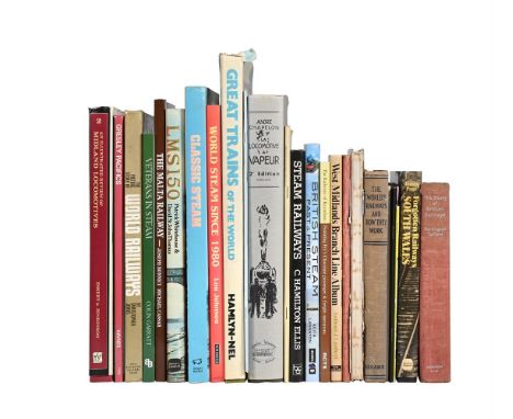 A COLLECTION OF 21 BOOKS ON CONTINENTAL AND BRITISH RAILWAYS To include La Locomotive a' vapour by Ande Chapelon, Midland Loc
