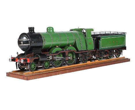 A WELL-ENGINEERED 3 1/2 INCH GAUGE MODEL OF A LBSC MAISIE 4-4-2 GNR ATLANTIC TENDER LOCOMOTIVE NO 251 BUILT BY THE LATE MR HE