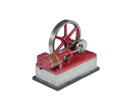 AN EXHIBITION STANDARD HORIZONTAL MILL ENGINE SET ON SIMULATED BLOCK-WORK PLINTH BUILT BY THE LATE MR HENRY SAVAGE OF WOLVERH