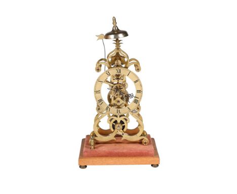 AN EXHIBITION STANDARD MODEL OF A MODEL ENGINEER BUILT 'ANCHOR' ESCAPEMENT SKELETON CLOCK BUILT TO THE JOHN WILDING DESIGN AN