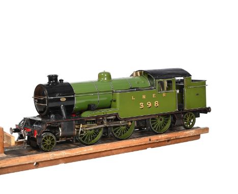 A WELL-ENGINEERED 5 INCH GAUGE MODEL OF A LNER ENTERPRISE 2-6-2T LNER SIDE TANK LOCOMOTIVE NO 398 BUILT BY MR K EDGE The silv