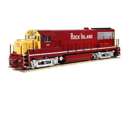 A WELL-ENGINEERED 7 1/4 INCH GAUGE SCALE MODEL OF A GENERAL ELECTRIC U25B ELECTRIC AMERICAN LOCOMOTIVE NO 226 OPERATED BY 'RO