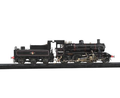 A WELL-ENGINEERED 5 INCH GAUGE MODEL OF A STANDARD CLASS 2 BRITISH RAILWAYS 2-6-0 TENDER LOCOMOTIVE NO 78035  BUILT BY MR R F