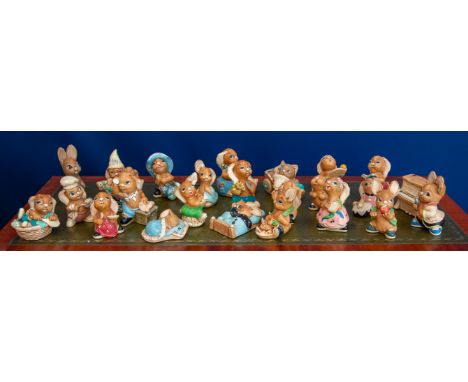  A collection of vintage Pendelfin rabbit figures.