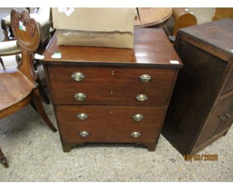 LATE 18TH/EARLY 19TH CENTURY MAHOGANY COMMODE CABINET, LIFTING LID WITH FOUR DUMMY DRAWERS BELOW ON BRACKET FEET, 66CM WIDE