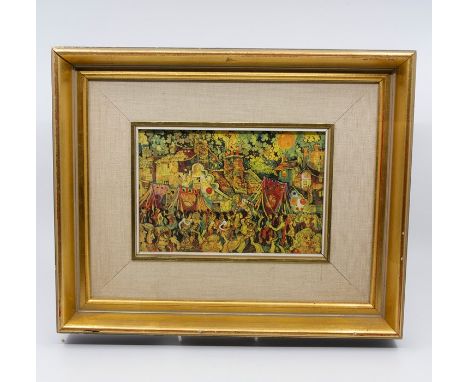 Pat Cooke (British, 1935-2000), Gala Day Durham Sketch, signed at centre, 1976, ink &amp; watercolour. Framed &amp; glazed, 1