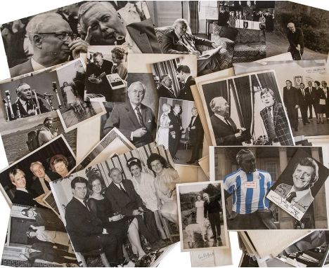 Collection of press photographs depicting Harold and Mary Wilson at various events/conferences or at leisure, some taken duri