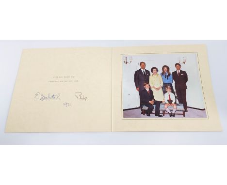 HM Queen Elizabeth II and HRH Prince Philip, Christmas card for Harold and Mary Wilson (former UK Prime Minister and his wife