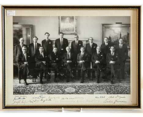Labour government, Prime Minister and Lords of the Treasury, black &amp; white photographic group portrait signed by the sitt