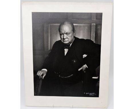 Yousuf Karsh (1908-2002), Winston Churchill, 1941, gelatin silver print, no date, Karsh signature and 'Ottawa' in white ink a