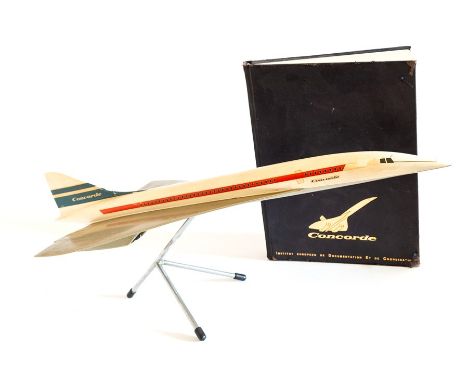 A Westways model of Concorde, 53 cms in length along with a book on Concorde dedicated to Harold Wilson, forward by Tony Benn