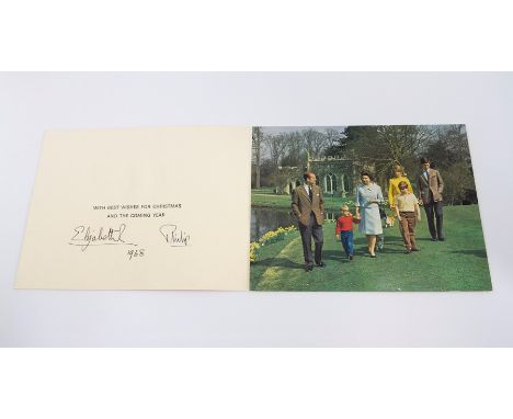 HM Queen Elizabeth II and HRH Prince Philip, Christmas card for Harold and Mary Wilson (former UK Prime Minister and his wife