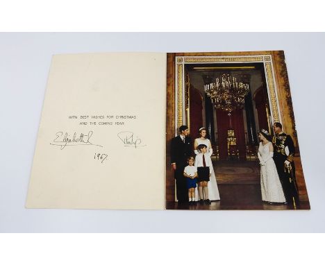 HM Queen Elizabeth II and HRH Prince Philip, Christmas card for Harold and Mary Wilson (former UK Prime Minister and his wife