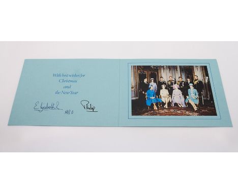 HM Queen Elizabeth II and HRH Prince Philip, Christmas card for Harold and Mary Wilson (former UK Prime Minister and his wife