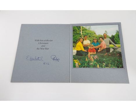 HM Queen Elizabeth II and HRH Prince Philip, Christmas card for Harold and Mary Wilson (former UK Prime Minister and his wife