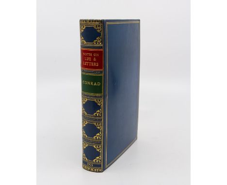 Conrad, Joseph. Notes on Life &amp; Letters, first edition, London &amp; Toronto: J. M. Dent &amp; Sons Ltd., 1921. Finely bo