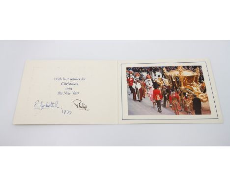 HM Queen Elizabeth II and HRH Prince Philip, Christmas card for Harold and Mary Wilson (former UK Prime Minister and his wife