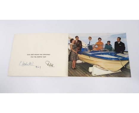HM Queen Elizabeth II and HRH Prince Philip, Christmas card for Harold and Mary Wilson (former UK Prime Minister and his wife