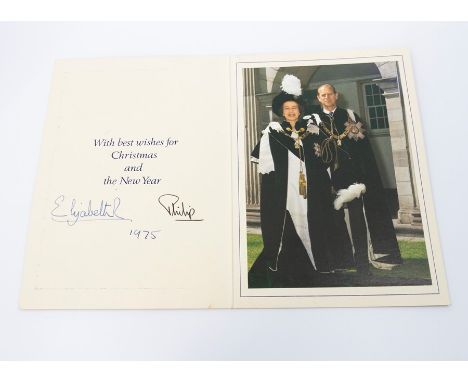 HM Queen Elizabeth II and HRH Prince Philip, Christmas card for Harold and Mary Wilson (former UK Prime Minister and his wife